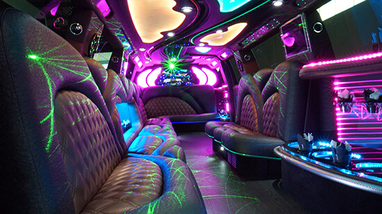 limousine laser light interior