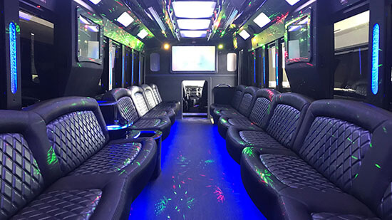 party bus san jose interior